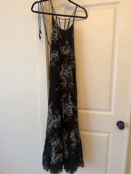 Free People Dresses & Skirts - Black Floral Maxi Dress with Spaghetti Straps